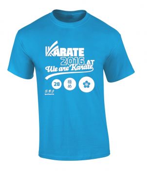 Karate WM blau mit Druck 2016 T-Shirt